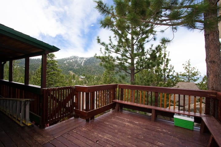 Upper deck looking towards Heavenly Mountain and Lake Tahoe