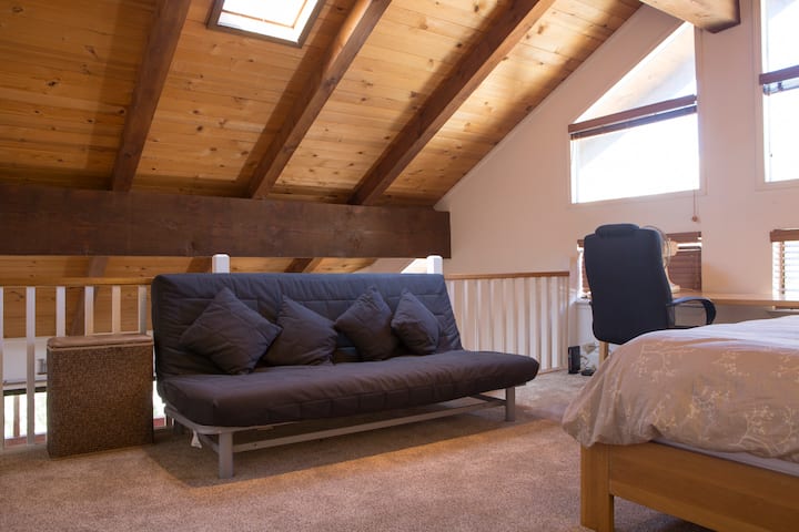 Loft area used as extra living and working space