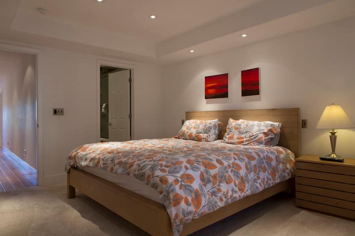 Master bedroom with a California King bed